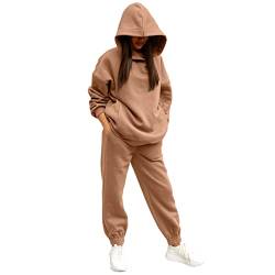 Warehouse Deal Trainingsanzug Sets Damen Casual Langarm Frauen Hoodies Und Hosen Herbst Winter 2 Stück Anzug Set Mit Kapuze Pullover Und Jogger Casual Hoodies Hosen Set Pullover Sweatshirt Mit Kapuze von VJGOAL