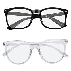 2 Packblau Licht blockierende Brille für Anti -Kopfschmerzen und Augen STOME Super Light Gewicht Computer -Gaming -Brillen Modezubehör, Unisex für Frauen und Männer von VJK