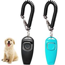 2 Pcs Hundepfeife, Hundetraining Clicker, Haustier Training Clicker Pfeife mit Armband, für Hundetraining von VJUYSW