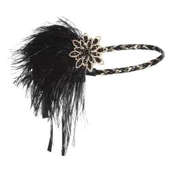 Fascinator Hüte für Frauen Abschlussball-Party-Zubehör, Kopfschmuck, Damen-Haarbänder, Feder-Haarbänder, Haarbänder (Color : 6, Size : One size) von VKEID