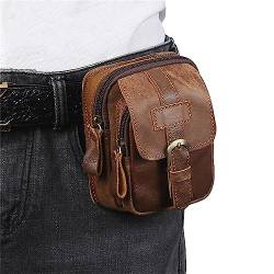 Handy Gürteltasche Herren-Hüfttaschen aus Leder, Handytaschen, Gürtel-Hüfttaschen, Vintage-Hüfttaschen, Reise-Hüfttaschen Taille Rucksäcke für Männer von VKEID
