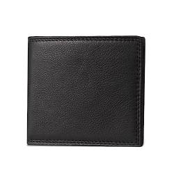 VKEID Geldbörsen Herren-Geldbörse, RFID-Business-Geldbörse, Kurze Clutch, Leder-Geldbörse, Herren-Geldbörse Herren-Geldbörse (Color : Black, Size : 12x10x2cm) von VKEID