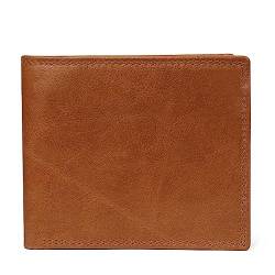 VKEID Geldbörsen Herren-Geldbörse, RFID-Business-Geldbörse, Kurze Clutch, Leder-Geldbörse, Herren-Geldbörse Herren-Geldbörse (Color : Brown, Size : 12x10x2cm) von VKEID