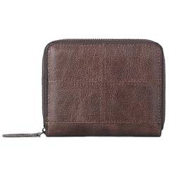 VKEID Kreditkartenhalter Brieftasche Damen-Geldbörse aus Leder mit Mehreren Kartenfächern, multifunktionales Leder-Reisepassetui (Color : Coffee, Size : 13.5x10.5x3cm) von VKEID