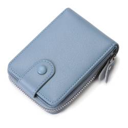 VKEID Kreditkartenhalter Brieftasche Organ Herren- und Damenmodelle eines multifunktionalen Führerscheintaschen-Kartenetuis mit großem Fassungsvermögen (Color : Light Blue, Size : 11.9x8.3cm) von VKEID