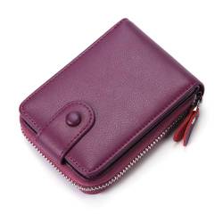 VKEID Kreditkartenhalter Brieftasche Organ Herren- und Damenmodelle eines multifunktionalen Führerscheintaschen-Kartenetuis mit großem Fassungsvermögen (Color : Purple, Size : 11.9x8.3cm) von VKEID