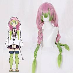 AniComic Cosplay Wigs Kanroji Mitsuri Cosplay Wig Synthetic Wig Hair Halloween Blade Of Demon von VLEAP