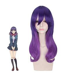 AniKiss Him Not Serinuma Kae Purple Wig Cosplay CostuWatashi Ga Motete Dosunda Women Purple Wavy Synthetic Hair Wigs von VLEAP