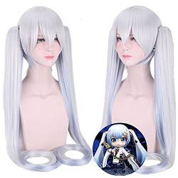 AniVocaloid Snow Miku Cosplay Wig 120Cm Ponytail Long Straight Heat Resistant Synthetic Hair Halloween CostuWigs For Women von VLEAP