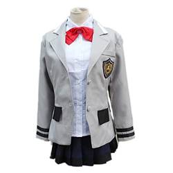 Anime Ghoul Cosplay Kostüm Touka Kirishima Uniform Lila Perücke Frauen Mädchen Full Set Schulheld Acedemic Karneval Uniform M Mantel Rock Krawatte von VLEAP