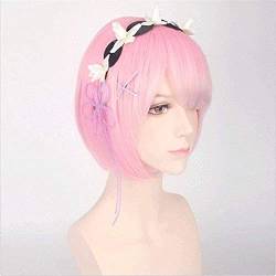Cosplay-Perücke von Anfang der Welt, verschiedene rosa Bobo-Perücke, kurze Haare, Perücken für Frauen, Cosplay, Kostüm, Party, Anime-Perücken für Frauen von VLEAP