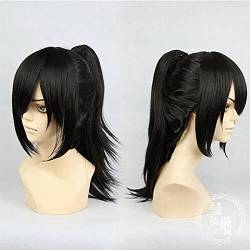 D Hyakkimaru Cosplay Wig Long Straight Clip Ponytail Black Hair Women Mens One Size Black von VLEAP