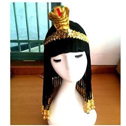 Egyptian Cleopatra Nightclub Show Halloween Cosplay CostuWig Wig Wig And Accessory von VLEAP