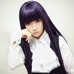 Inu X Boku Ss Shirakiin Ririchiyo Cosplay Wig For Women 100Cm Long Straight Heat Resistant Synthetic Hair Purple von VLEAP