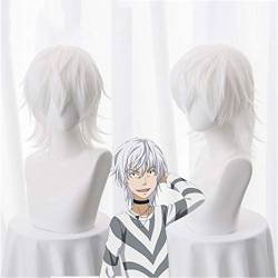 Toaru Majutsu No Index Accelerator Cosplay Wig White Short Straight Synthetic Hair Halloween Carnival CostuWigs For Man Boys Kuzw029 von VLEAP