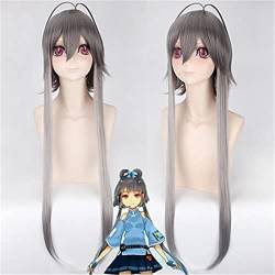 Vocaloid Luo Tianyi /Yayin Gongyu Women Silver Gray Long Wig Cosplay CostuHeat Resistant Synthetic Hair Halloween Party Wigs von VLEAP
