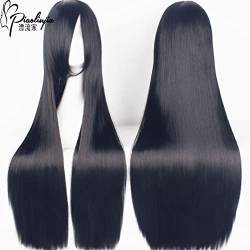 Wig for Perfect for everyday parties Cosplay Wig Unisex Black Long Hair 80Cm Yan Moai AniWig Long Straight Hair Universal Headgear Color: Zf150-1 (Black 700G) 150Cm von VLEAP