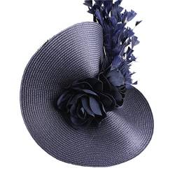 Fascinator Hut Für Frauen Blume Kopfschmuck Stirnband Mit Feder Haar Zubehör Haarspange von VMAKBUWIS