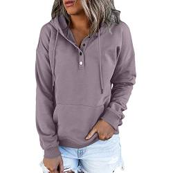 VNBUY Damen Kapuzenpullover Sweatjacke Damen Langarm Pullover Kapuzenjacke Sweatshirt mit Kapuze Herbst Winter Warme Oberteile Langarmshirt Frauen Locker Sportjacke Hoodies Teenager Mädchen Oberteile von VNBUY