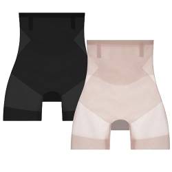 VNDUIFH 2PCS Ultra Slim Tummy Control Hip Lift Höschen, Po Lifting Tummy Control, hohe Taille Shapewear Höschen für Frauen (3,M) von VNDUIFH