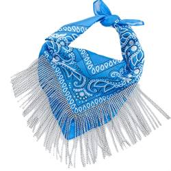 Blumen-Haar-Schal, Stirnbänder für Damen, Bandanas mit silbernen Fransen, Kopftuch, verzierter Turban für Party von VNEEDM