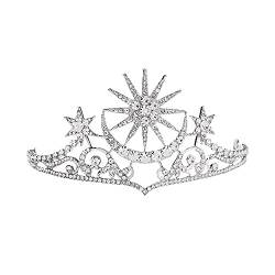 Tiaras und Kronen für Frauen, Barock-Sternkrone, Kristall-Braut-Tiaras, Strass-Festzug-Diadem, Braut-Stern-Kopfschmuck, Hochzeit, Haarschmuck, Tiara von VNNHGB