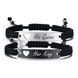 VNOX Paar Armbänder Personalisieren Paar Armbänder/Herz Puzzle Magnetische Attraktive Armbänder für Männer Frauen/Schwesternfamilie Armbänder von VNOX