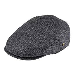 VOBOOM Herren Herringbone Flat Ivy Newsboy Hat Wollmischung Gatsby Cabbie Cap, dunkelgrau, 57 EU von VOBOOM