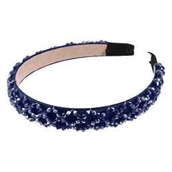 VOCOSTE 1Stk Strass Haarbänder Haarreif für Frauen Marine Blau 0.79" Breit von VOCOSTE