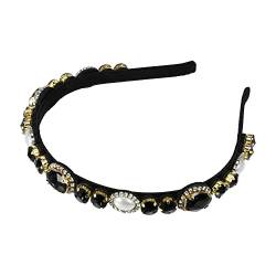 VOCOSTE Bling Strass Stirnband Strass Flanell Ersatz für Frauen 5.51 "x0.79" Schwarz von VOCOSTE