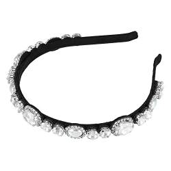 VOCOSTE Bling Strass Stirnband Strass Flanell Ersatz für Frauen 5.51 "x0.79" Weiß von VOCOSTE