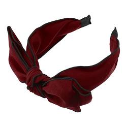 VOCOSTE Doppellagiges Schleifenknoten-Stirnband, Haarband für Damen, rot, 2,6" von VOCOSTE