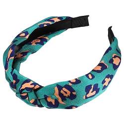 VOCOSTE Leopard Muster geknotete Stirnbänder, Frauen Haarband, Haarreifen, Grün von VOCOSTE
