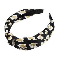 VOCOSTE Leopard Muster geknotete Stirnbänder, Frauen Haarband, Haarreifen, Schwarz von VOCOSTE