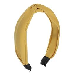 VOCOSTE Satin Geknüpfte Stirnband Haarband für Damen Gelb 1,2 Zoll Breit von VOCOSTE