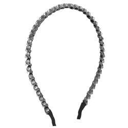 VOCOSTE Strass Haarreif Stirnband, für Frauen, Grau, 0,24 Zoll breit von VOCOSTE