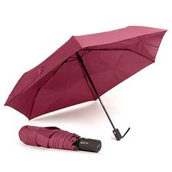 Faltbarer Regenschirm MAGIC EASY FOLD (automatische Falten), mit automatischem Öffnen und Schließen, 100% Eco Rpet. Mit recycelten Kunststoffflaschen, Regenschirm WindProof mit UV-Schutz., Rosa von VOGUE