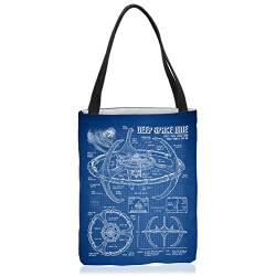 VOID Deep Space Nine Tasche Einkaufs-Beutel Polyester Shopper Einkaufs-Tasche Bag Trek Trekkie Star, Polyestertasche Größe:Large von VOID