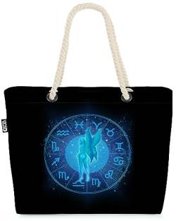 VOID Jungfrau Sternzeichen Astrologie Strandtasche Shopper 58x38x16cm 23L XXL Einkaufstasche Tasche Reisetasche Beach Bag von VOID
