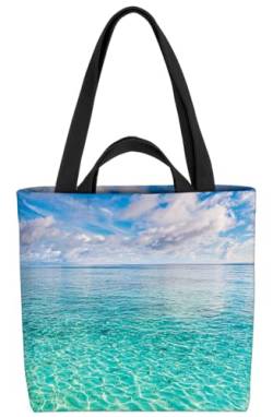 VOID Karibik Strand Meer Tasche 33x33x14cm,15l Einkaufs-Beutel Shopper Einkaufs-Tasche Bag von VOID