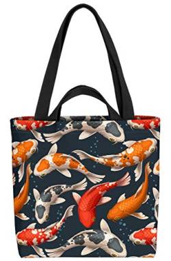 VOID Koi Karpfen Fische Tasche 33x33x14cm,15l Einkaufs-Beutel Shopper Einkaufs-Tasche Bag von VOID