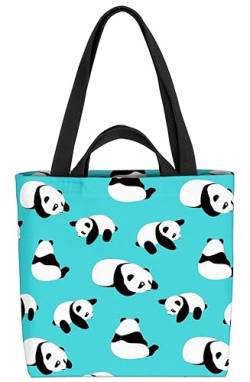 VOID Panda Muster Kinderzimmer Bär Tasche 33x33x14cm,15l Einkaufs-Beutel Shopper Einkaufs-Tasche Bag von VOID
