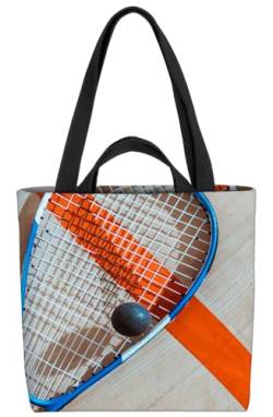 VOID Squash Schläger Spiel Sport Tasche 33x33x14cm,15l Einkaufs-Beutel Shopper Einkaufs-Tasche Bag von VOID
