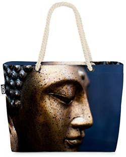 VOID Statue Buddha Strandtasche Shopper 58x38x16cm 23L XXL Einkaufstasche Tasche Reisetasche Beach Bag von VOID
