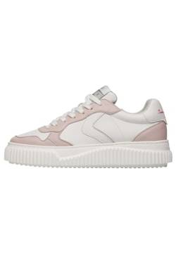 VOILE BLANCHE HYBRO 03 Woman-Sneakers aus Kunstleder-Weiß, Weiß-Rosa 38 von VOILE BLANCHE