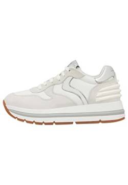 VOILE BLANCHE Maran Power-Sneakers aus Veloursleder und technischem Gewebe-Weiß, weiß 38 von VOILE BLANCHE
