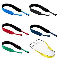 VOLLGUFEN 6 Sportbrillenbänder – Brillenbänder für Sportbrillen und Sonnenbrillen halten Brillengestelle mit Brillenband mit schwimmenden, rutschfesten, elastischen Kordeln sicher von VOLLGUFEN