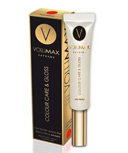 Volumax Supreme Colour Care & Gloss | Farbe, Glanz, Volumen und Pflege | Lipgloss mit Hilurlip Space Filler | Color - 5 ml, Red Fatale von VOLUMAX