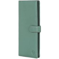 VON HEESEN Leder Geldbörse für Damen & Herren (Medium, Türkis (Silver Pine)) von VON HEESEN