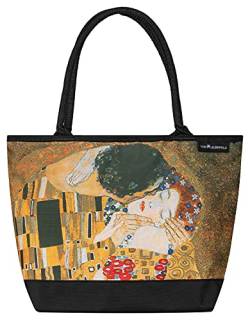 VON LILIENFELD Handtasche Gustav Klimt: Der Kuss Damen Kunst Motiv Shopper Maße L42 x H30 x T15 cm Strandtasche Henkeltasche Büro von VON LILIENFELD